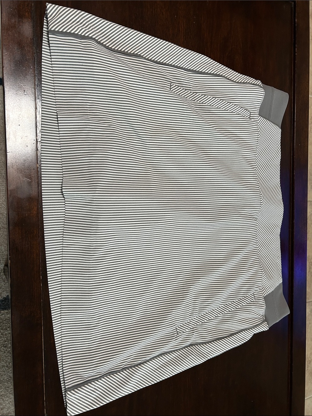 Athleta Women's White & Gray Striped Athletic Skort